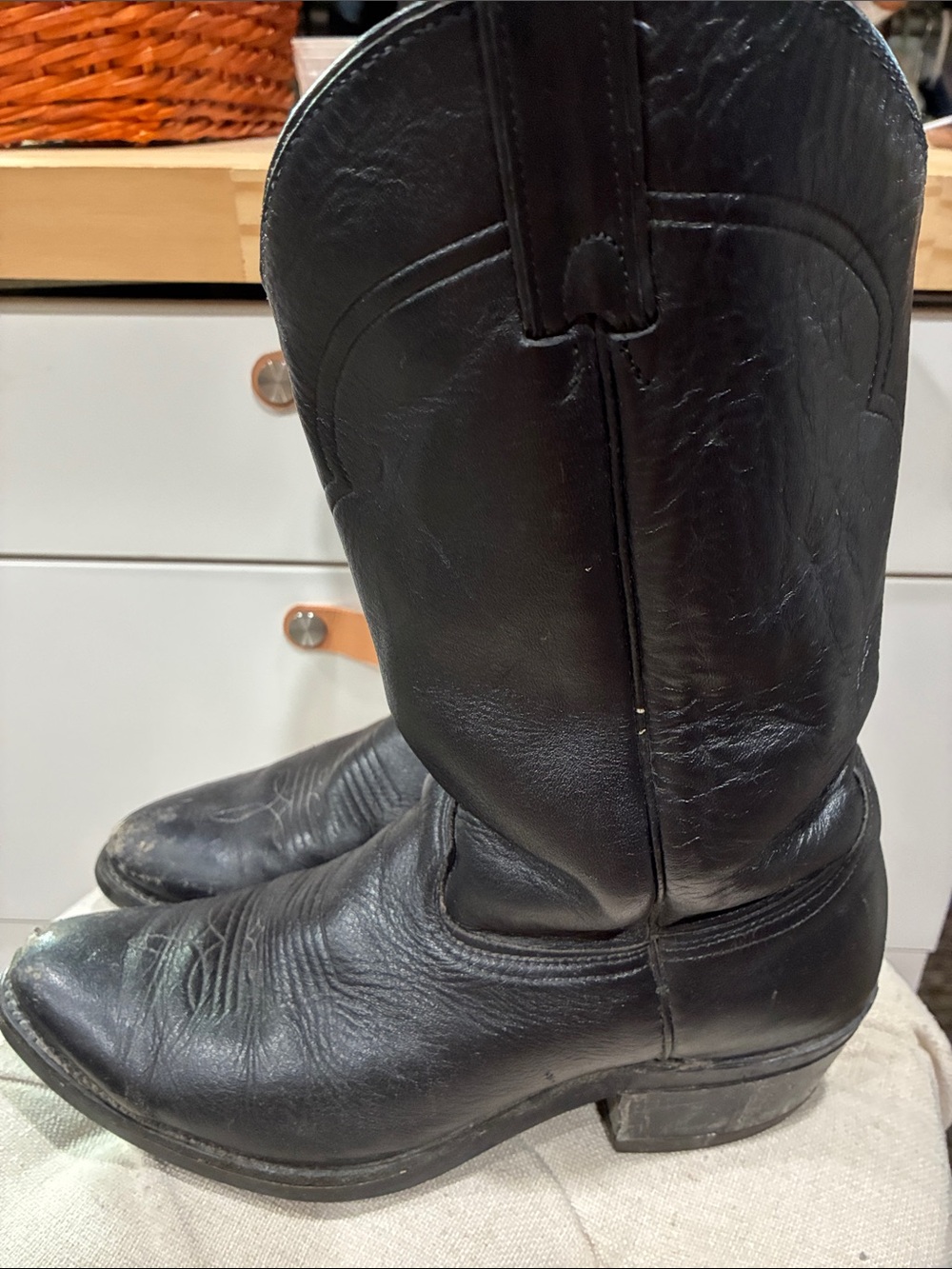 Leather, made in USA Cowgirl boots